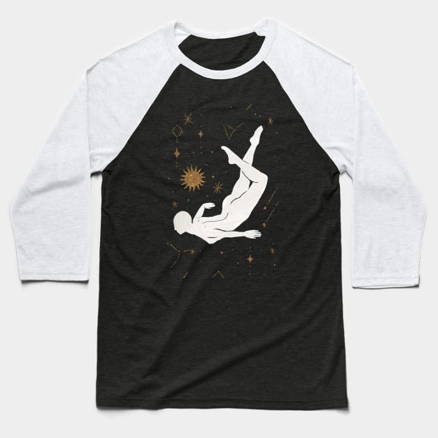 Fly Astro Celestial Feminine Baseball T-Shirt by Suhu Tata